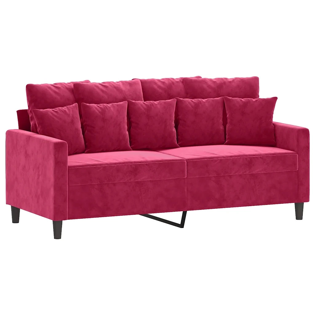 Divano a 2 Posti Rosso Vino 140 cm in Vellutocod mxl 85540