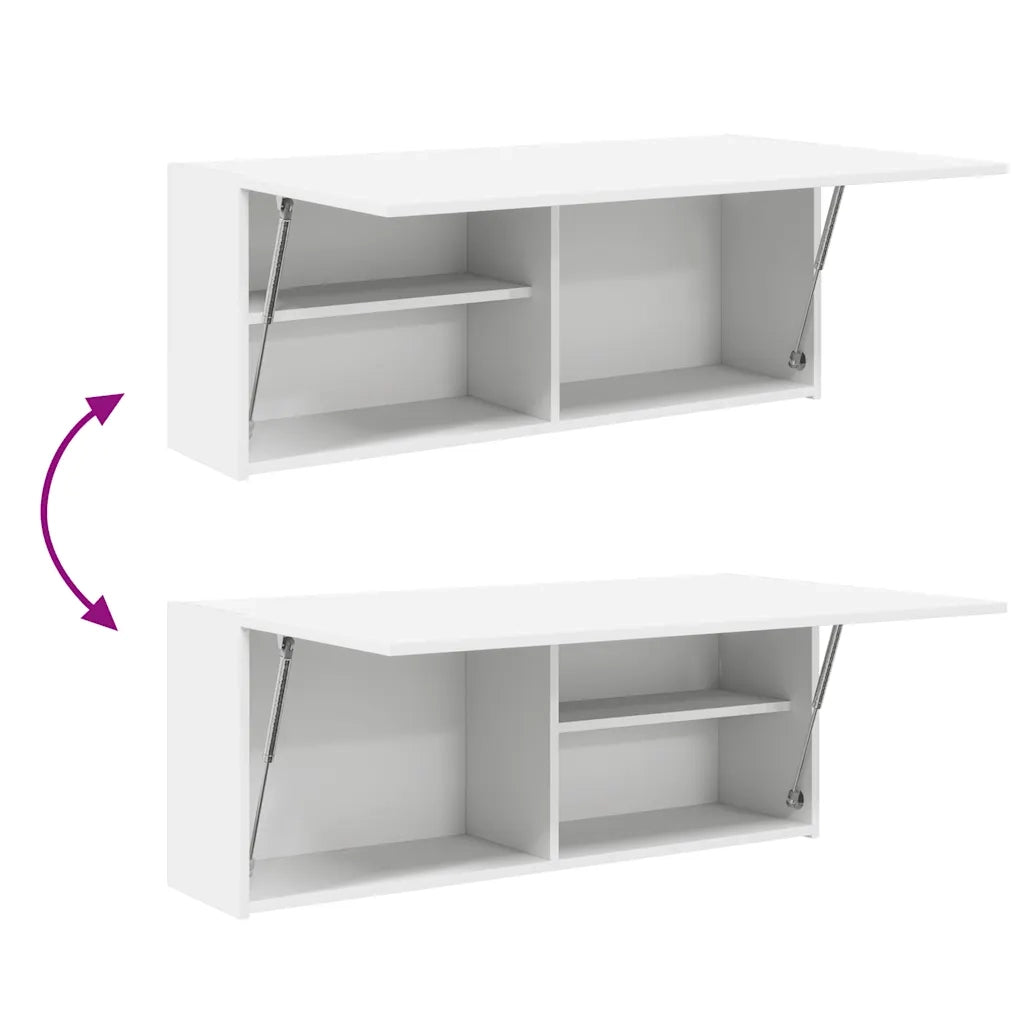 Mobile da Bagno a Parete Bianco 100x25x40 cm in Truciolato 860103