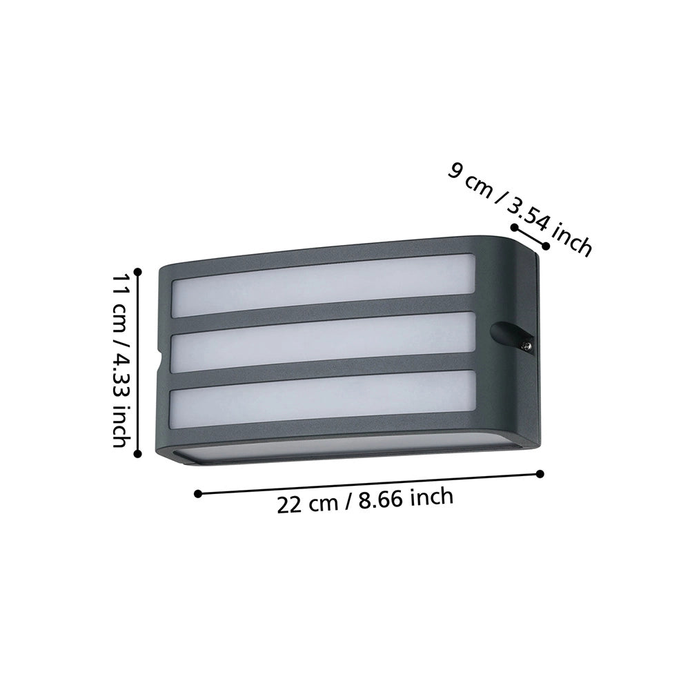 Applique Esterno Contemporanea Camarda Alluminio Grigio 1 Luce E27