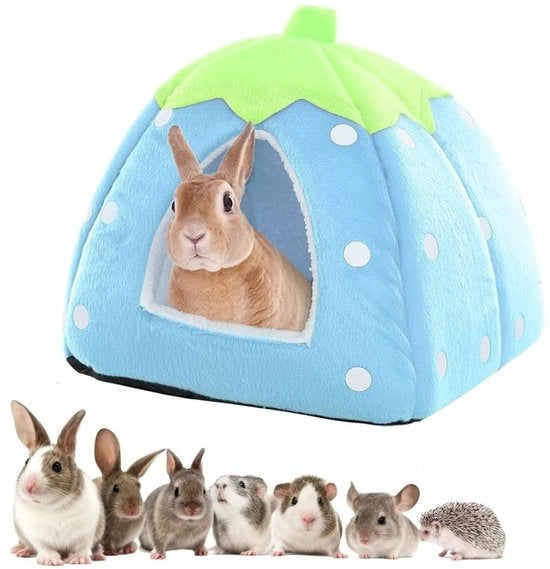Casa d'inverno Multifunzionale - Letto Caldo - Letto Accogliente per Roditori (Cavie, Chinchilla, Hamsters) - Tela di Velluto di Cotone - Sicuro e Salutare - Cuscino di Consolazione