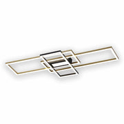 LÚZETE - PLAFONIERA LED REGOLABILE 54 W NERO/ORO ATTICUS