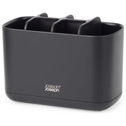 Joseph Joseph 70599 EasyStore Portaspazzolini Grande per Spazzolini Elettrici e Manuali Tubetti Dentifricio e Fili Interdentali Struttura Smontabile e Ventilata Base Antiscivolo colore Nero