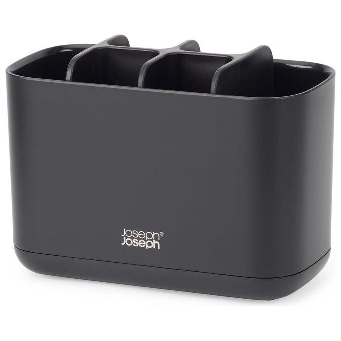 Joseph Joseph 70599 EasyStore Portaspazzolini Grande per Spazzolini Elettrici e Manuali Tubetti Dentifricio e Fili Interdentali Struttura Smontabile e Ventilata Base Antiscivolo colore Nero
