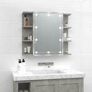 Mobile a Specchio con LED Grigio Cemento 70x16,5x60 cm cod mxl 72648