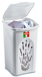 Stefanplast PORTABIANCHERIA PRIMAVERA TRAFORATO BIANCO Lt. 50 - cm. 37x37x56 h
