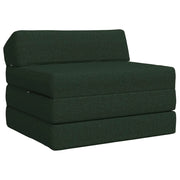 Divano Letto Pieghevole Verde Scuro 200 x 70 x 10 cm Tessuto 900020