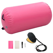Rullo da Ginnastica Gonfiabile con Pompa 120x75 cm in PVC Rosa