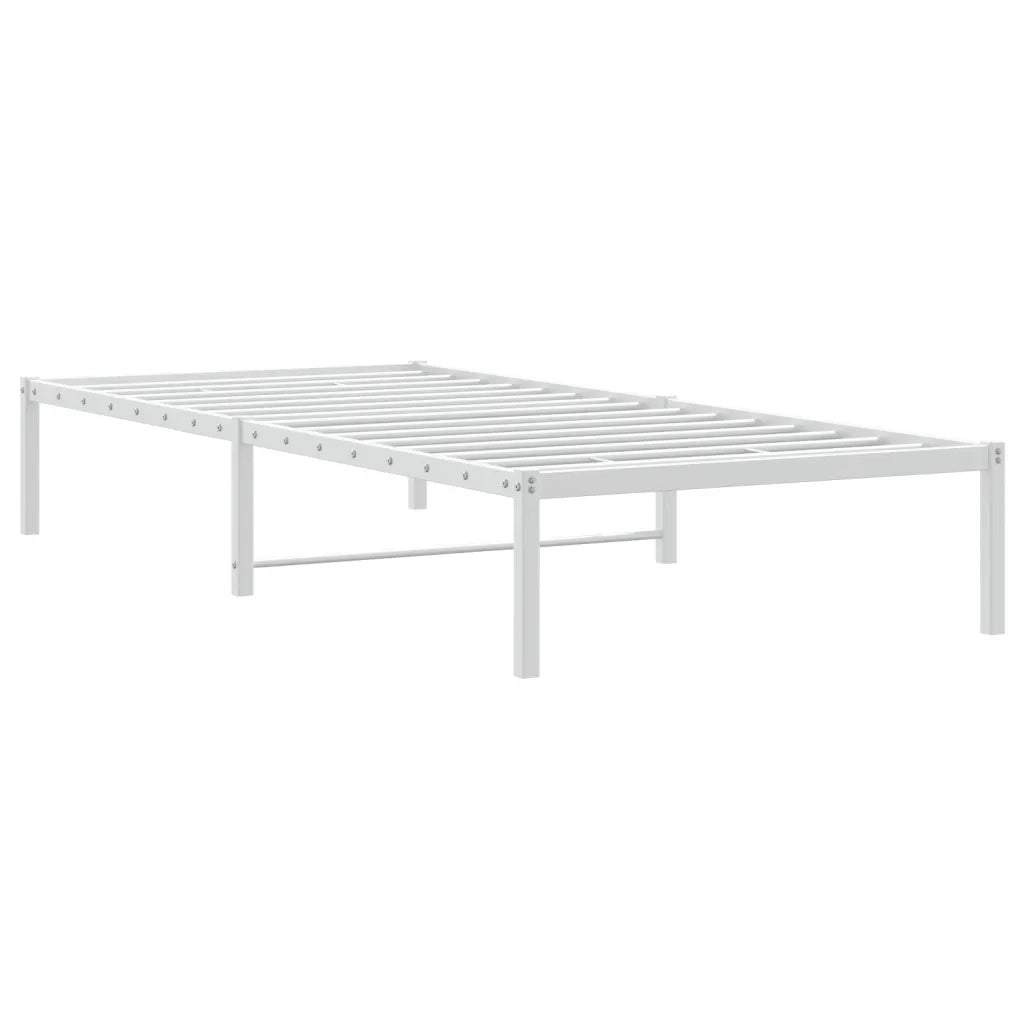 Letto singolo | Letto per adulti | Giroletto in Metallo Bianco 90x190 cm