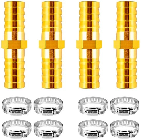 Kit di riparazione per tubo da giardino - multifunzionale - 4 pezzi - acciaio inossidabile