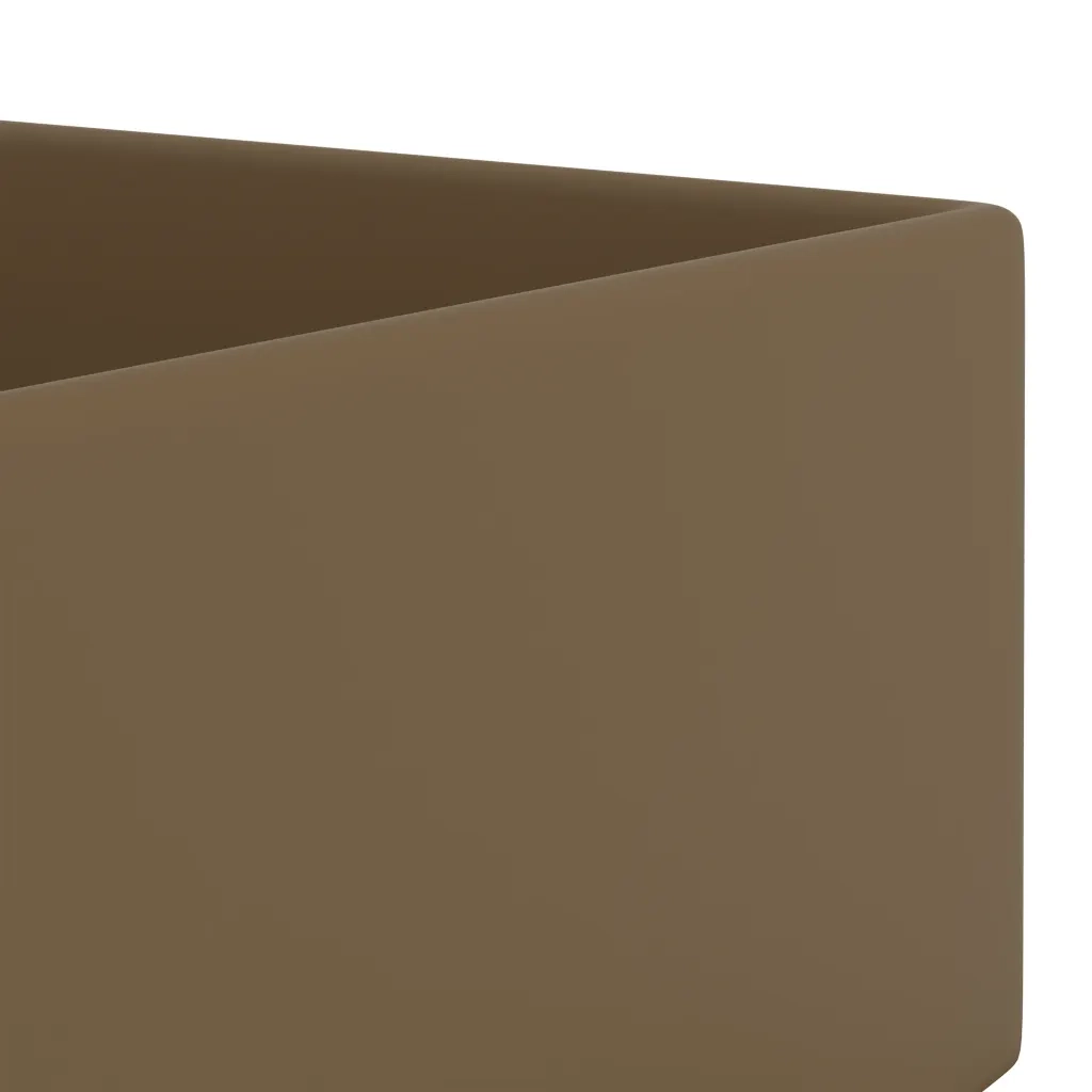 Lavandino con Troppopieno in Ceramica Crema Opaco cod mxl 40161