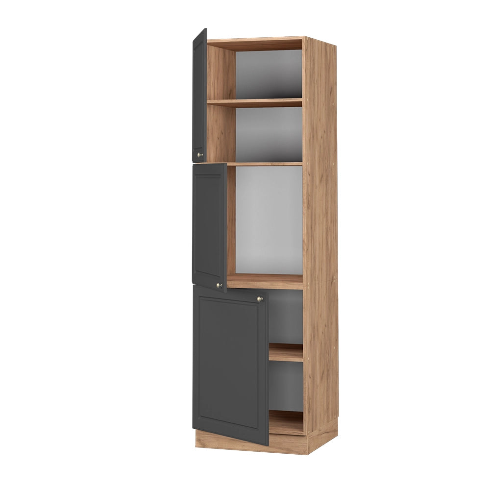 Mobile per forno da incasso Fame-Line Antracite-oro/Rovere dorato 60 cm Vicco