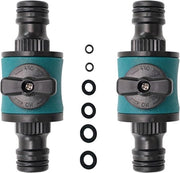 Set di estensione per tubo di irrigazione - Rilascio rapido di valvola di scarico - Doppio connettore maschile - Estensione per tubo di irrigazione - Attacco di tubo - Tubo di irrigazione con giroscopio - 2 pezzi