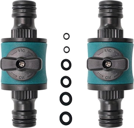 Set di estensione per tubo di irrigazione - Rilascio rapido di valvola di scarico - Doppio connettore maschile - Estensione per tubo di irrigazione - Attacco di tubo - Tubo di irrigazione con giroscopio - 2 pezzi
