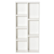 Libreria Moderna a Cubi con 7 Ripiani 50x24x106 cm in Legno Truciolato Bianca