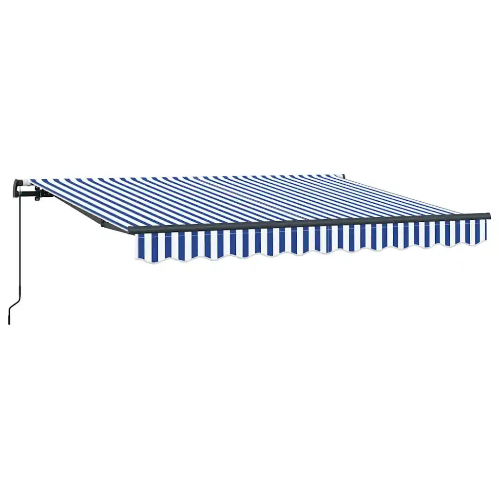 vidaXL Tenda Retrattile Blu e Bianco 300 x 200 cm