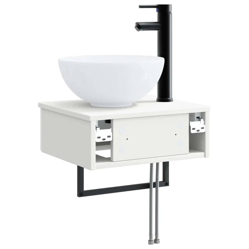 Lavabo da Parete Bianco 40 x 35 x 39 cm Legno ingegnerizzato