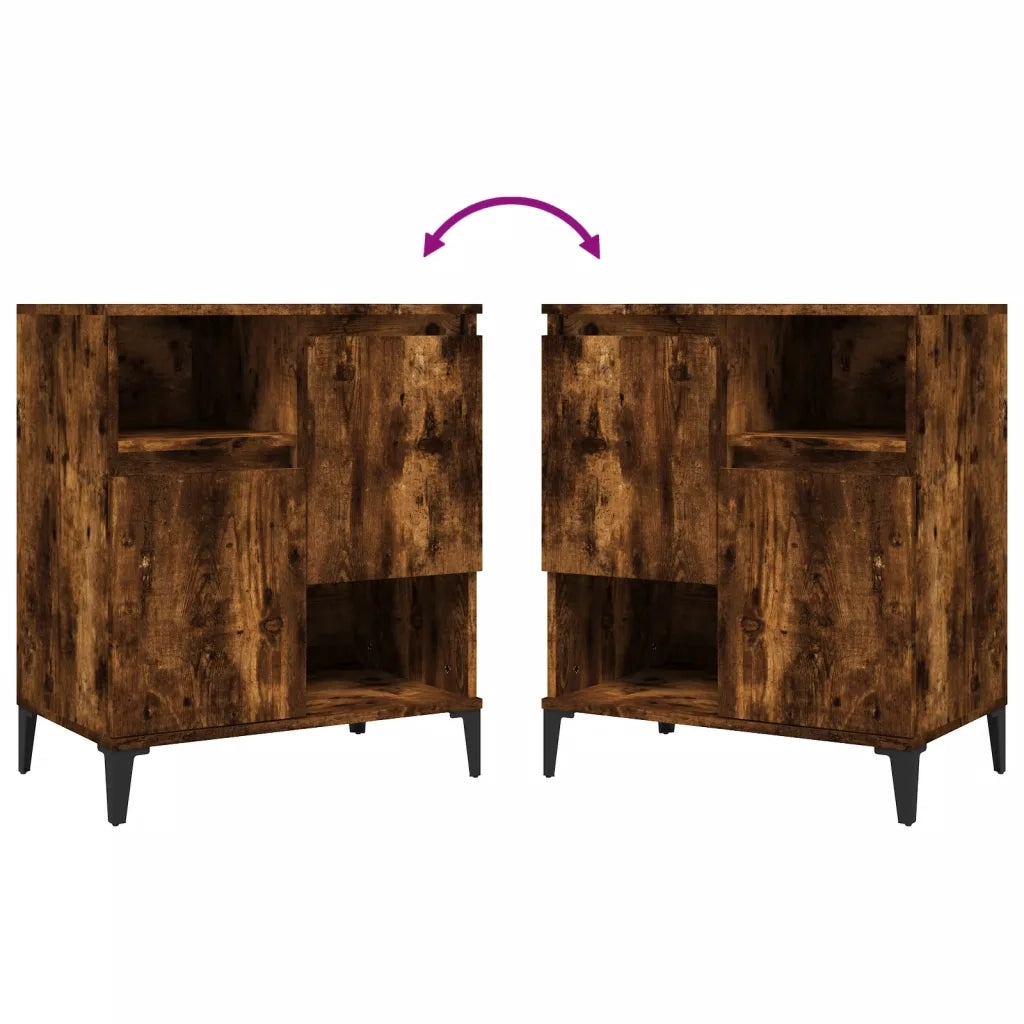 Credenza Rovere Fumo 60x35x70 cm in Legno Multistrato 821153