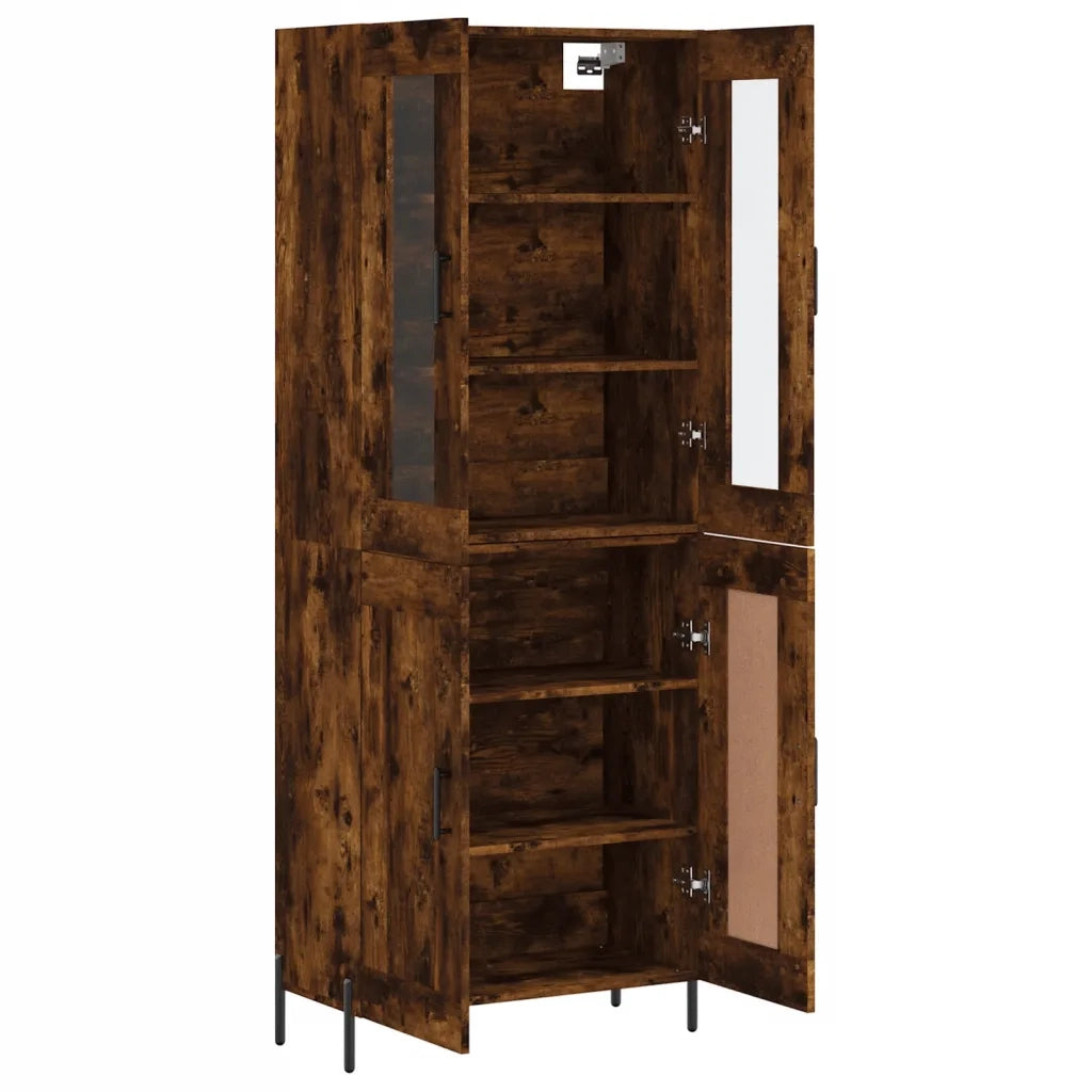 Credenza Rovere Fumo  69,5x34x180 cm in Legno Multistrato 3198350