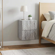 Mobiletto da notte a muro 2 pcs Sonoma grigio 34,5 x 33 x 40 cm 898818