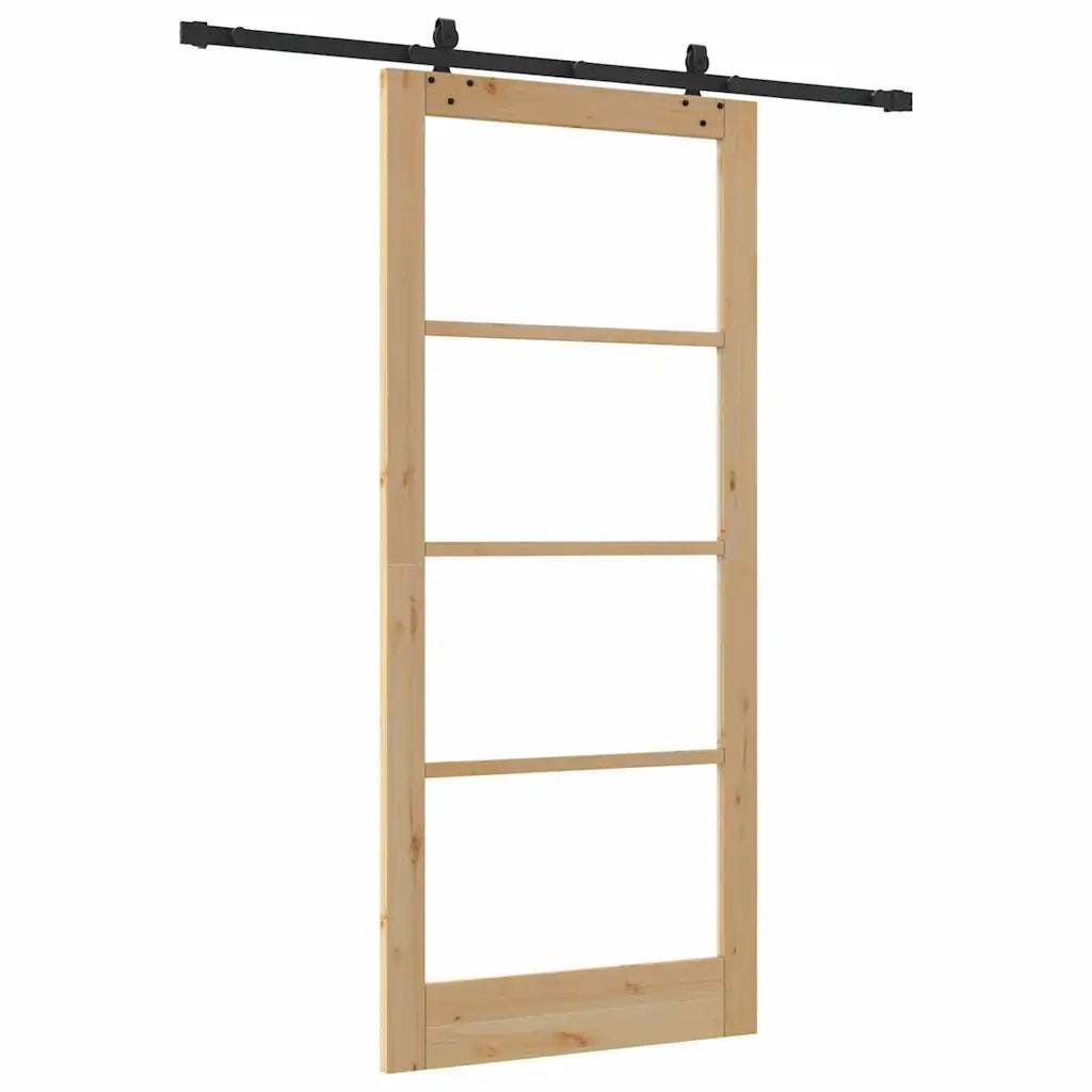 Porta scorrevole ORKDAL Naturale e Nero 93 x 211 cm 3332177