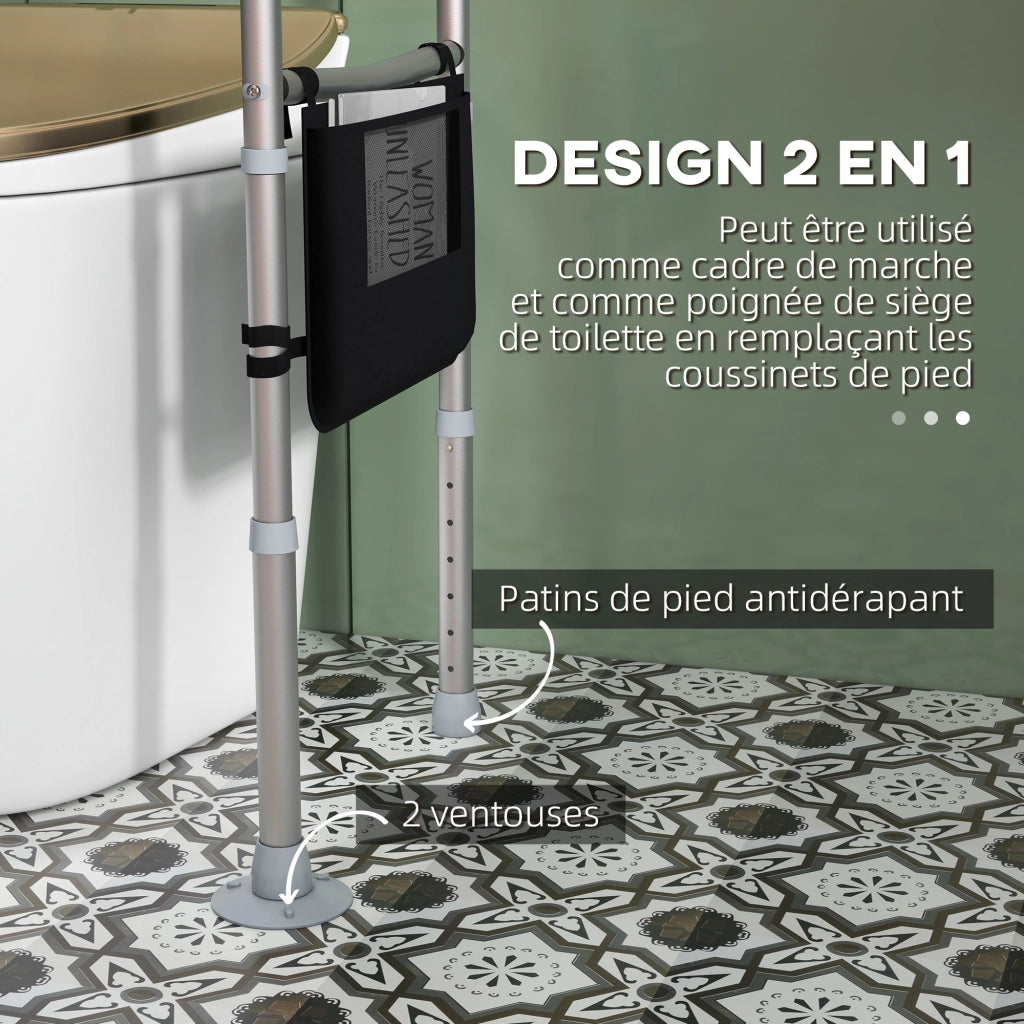 Portaoggetti per bagno con maniglie regolabili ¨C zephmum ¨C Grigio 60x30x30