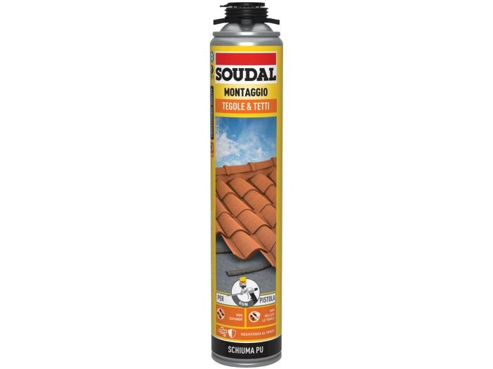 SCHIUMA POLIURETANICA TEGOLE E TETTI SOUDAL 750 ml - Pistola - SOUDAL