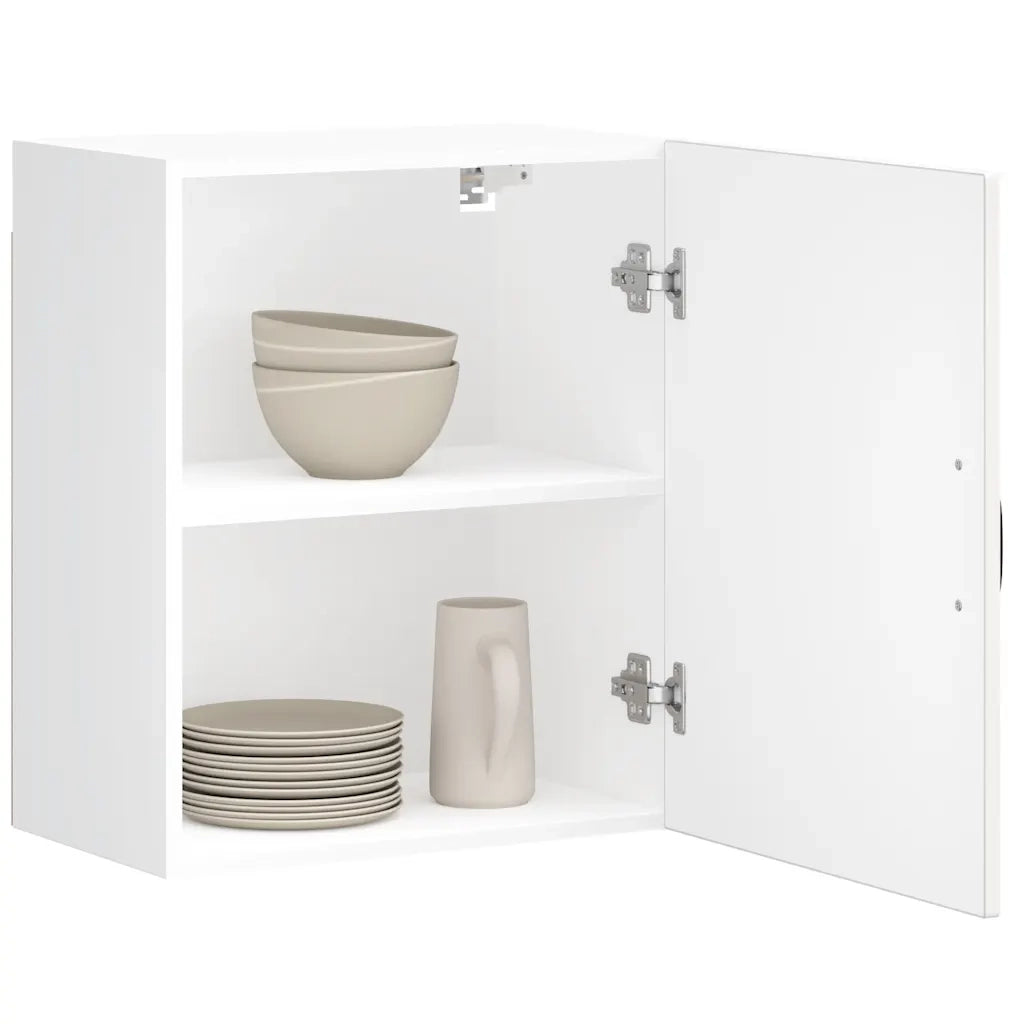 vidaXL Pensile da Cucina Lucca Bianco Lucido in Legno Multistrato