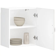vidaXL Pensile da Cucina Lucca Bianco Lucido in Legno Multistrato