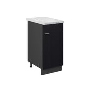 Mobiletto base per cucina Fame-Line Nero rigato/Antracite 40 cm, PL Marmo Vicco