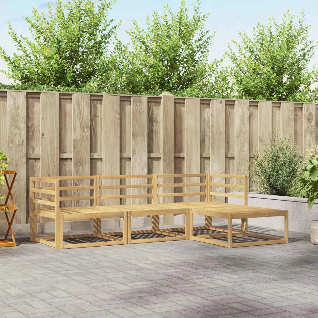 Set di divani da esterno 4 pcs Bianco 245,5 x 162,5 x 73 cm 3386253