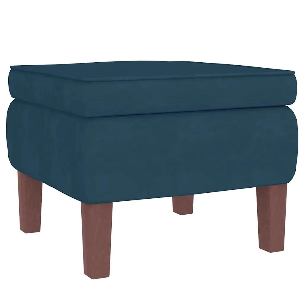 Sedia a dondolo con schienale alto in velluto blu CFW8813634