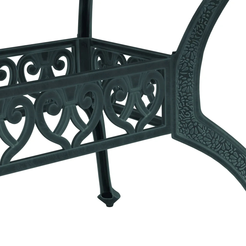 Set da Pranzo da Giardino 5 pz Verde in Alluminio Pressofuso 3216311