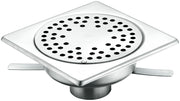Piletta da pavimento sifonata in inox, cm 15x15