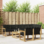 Set di divani da esterno 9 pz Bianco e Nero 3389614