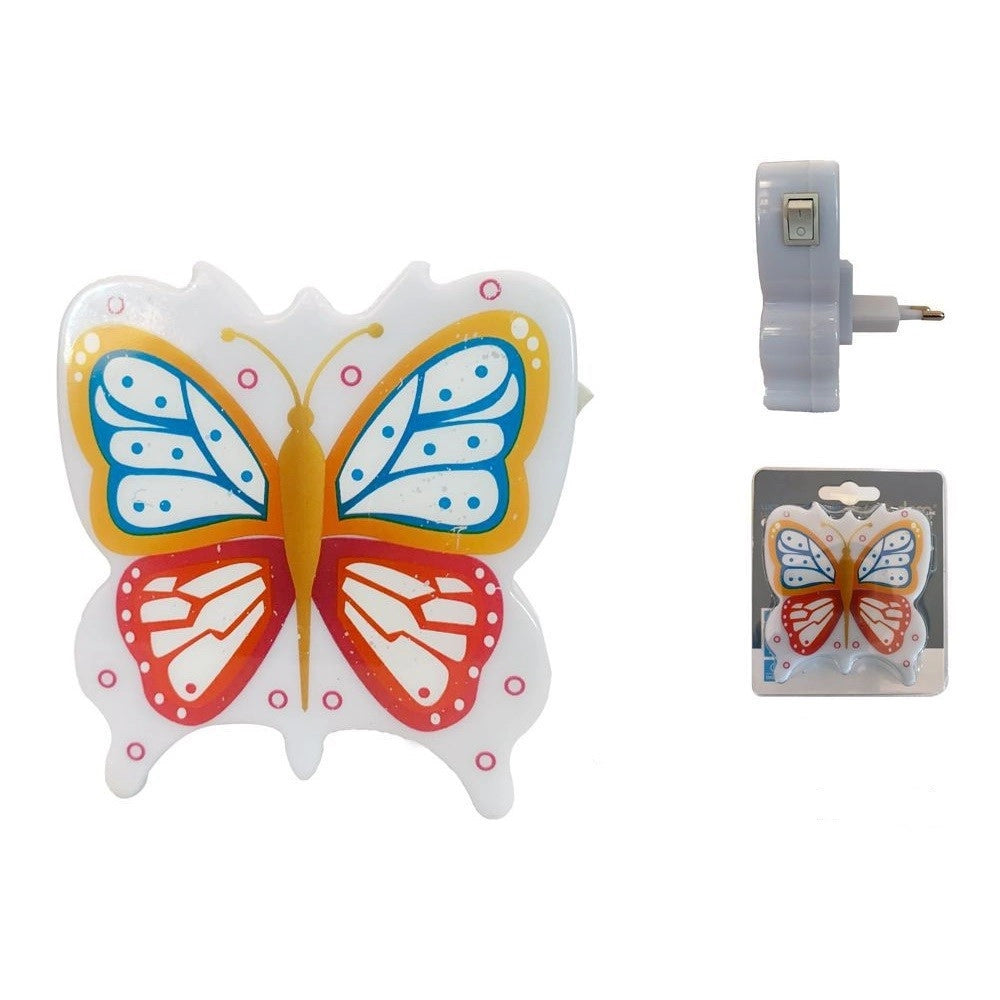 Trade Shop - Luce Led Notturna Con Forma Di Farfalla Lampada Per Cameretta Bambini Xc-1964 -