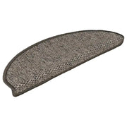 Tappeti Adesivi per Scale Sisal 30pz 65x21x4cm Grigio e Beige 3365872