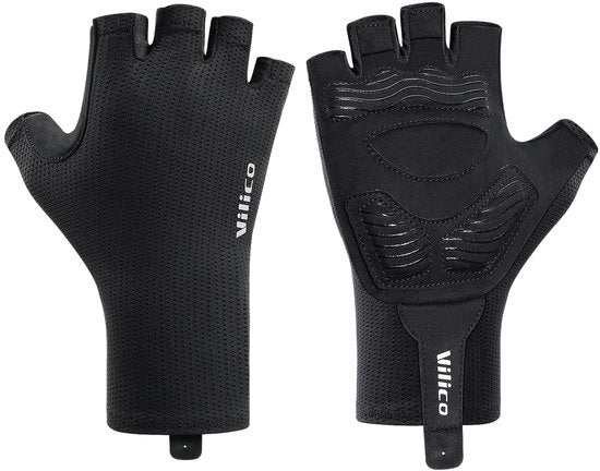 Manopole con dita semicircolari - L - adatte per lunghezza palmo mano 19 cm - adatte per larghezza palmo mano 9 cm - adatte per bicicletta, sport quotidiano, ecc. - manopole fitness - antiscivolo, resistente ai graffi, assorbente shock