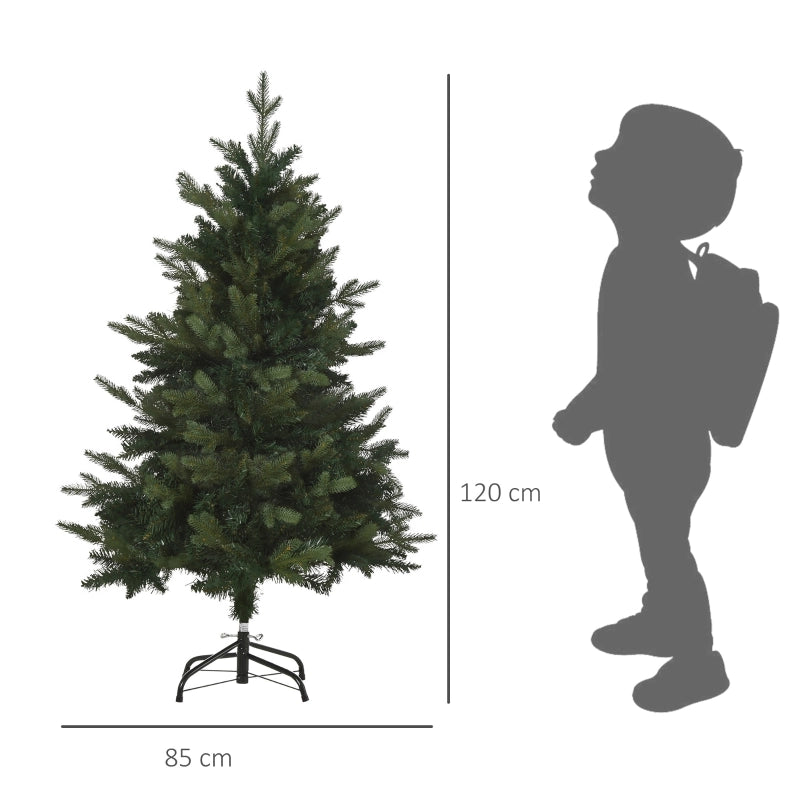 Albero di Natale artificiale, 1,2 m, supporto incluso, ?85 cm x 120 cm, verde