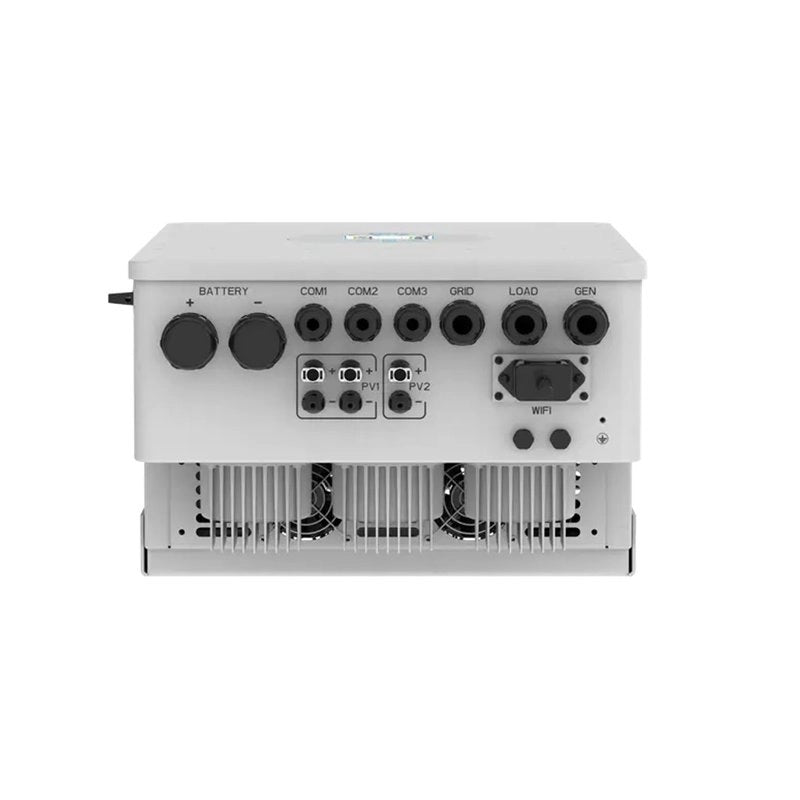 Inverter Fotovoltaico Trifase, Ibrido On-Grid/Off-Grid, Certificato CEI 0-21, Schermo LCD Touch a Colori, Smart Meter Integrato, WiFi e TA Inclusi, Garanzia 10 Anni, IP65 (5KW)