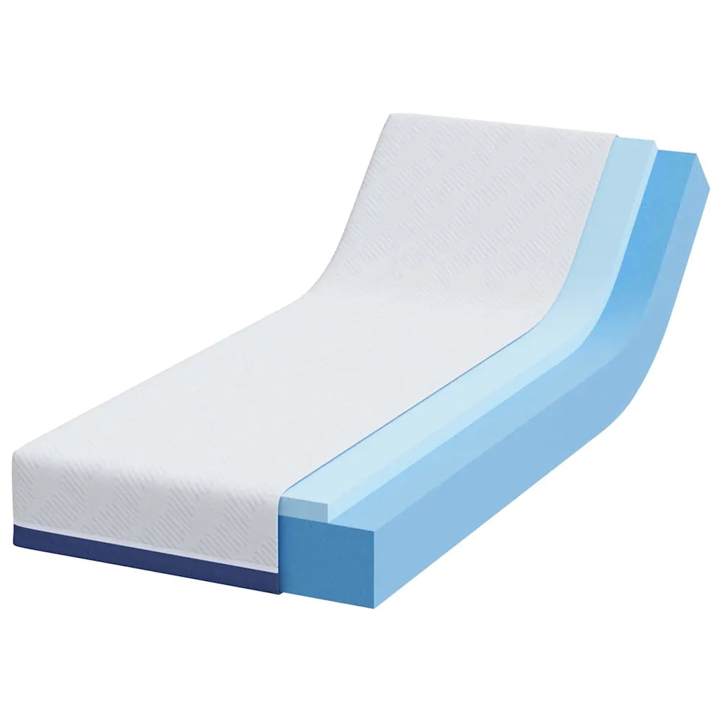 vidaXL Materasso Bianco e Blu 70 x 200 cm Schiuma