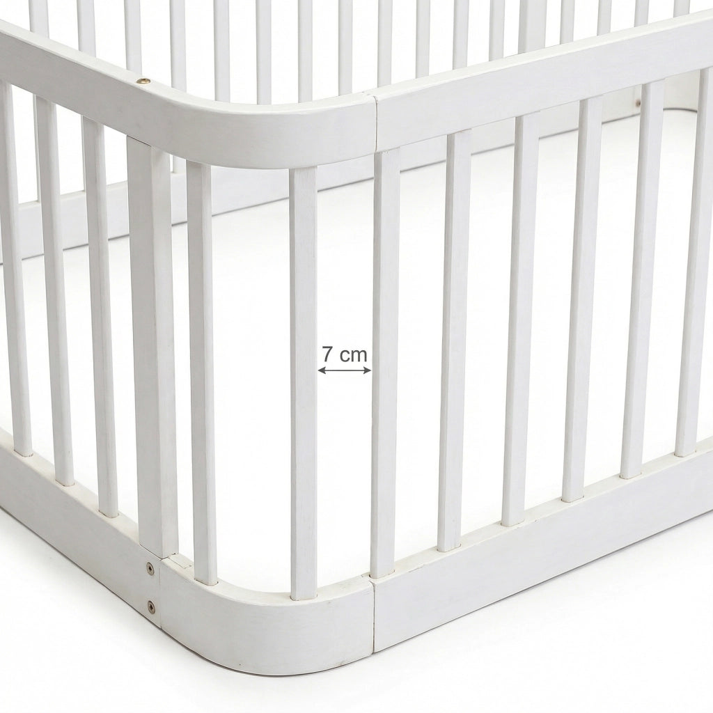 Box modulare per bambini 140x200 cm in legno ingegnerizzato bianco