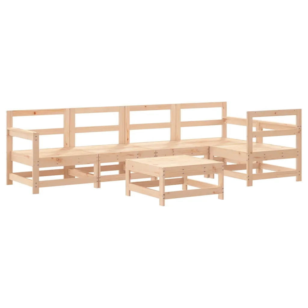 Set Salotto da Giardino 6 pz in Legno Massello di Pino 3186466
