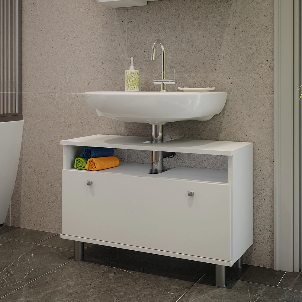 Vicco Mobile sottolavabo per bagno Bianco 80.2 x 54 cm con cassetto