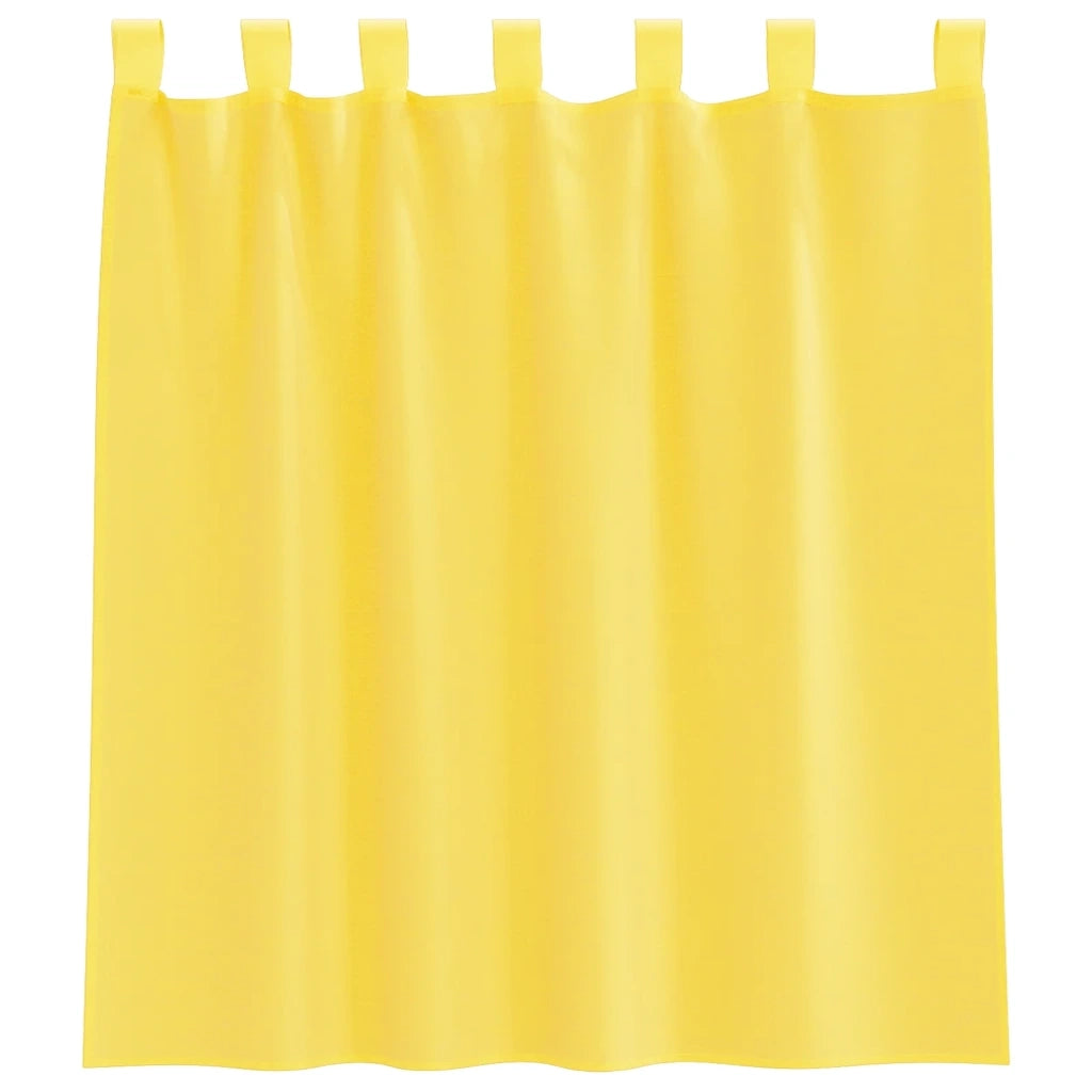 Tende in Voile con Passanti 2 pz Giallo 140x140 cm 4102316