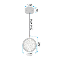 Lampadario A Sospensione In Cristallo Led Lhj100-1cp Złota
