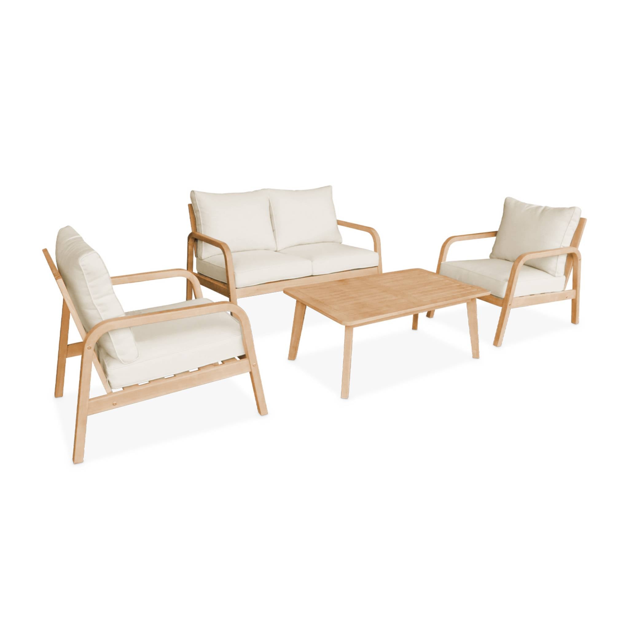 Mobili da giardino in legno di acacia, beige