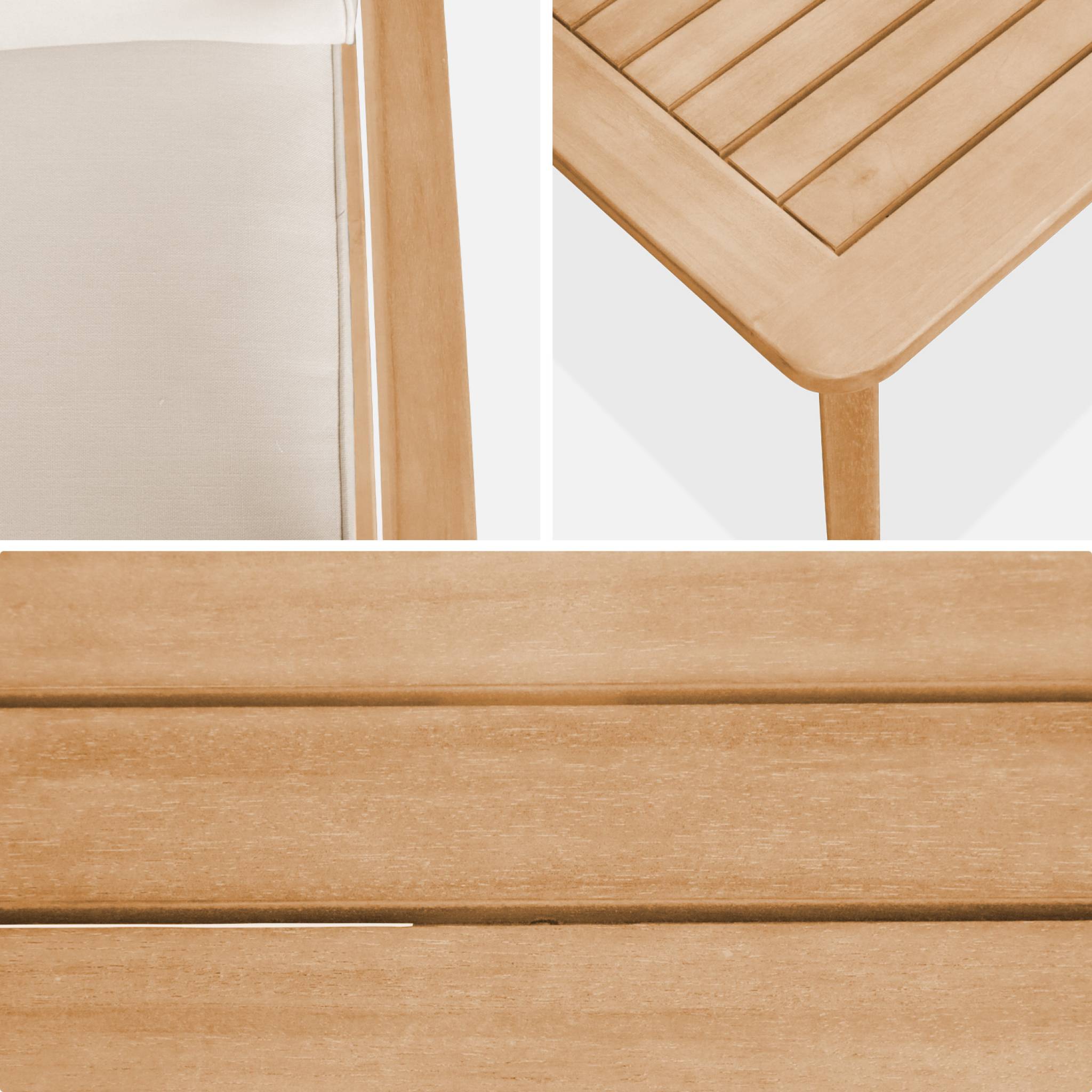 Mobili da giardino in legno di acacia, beige