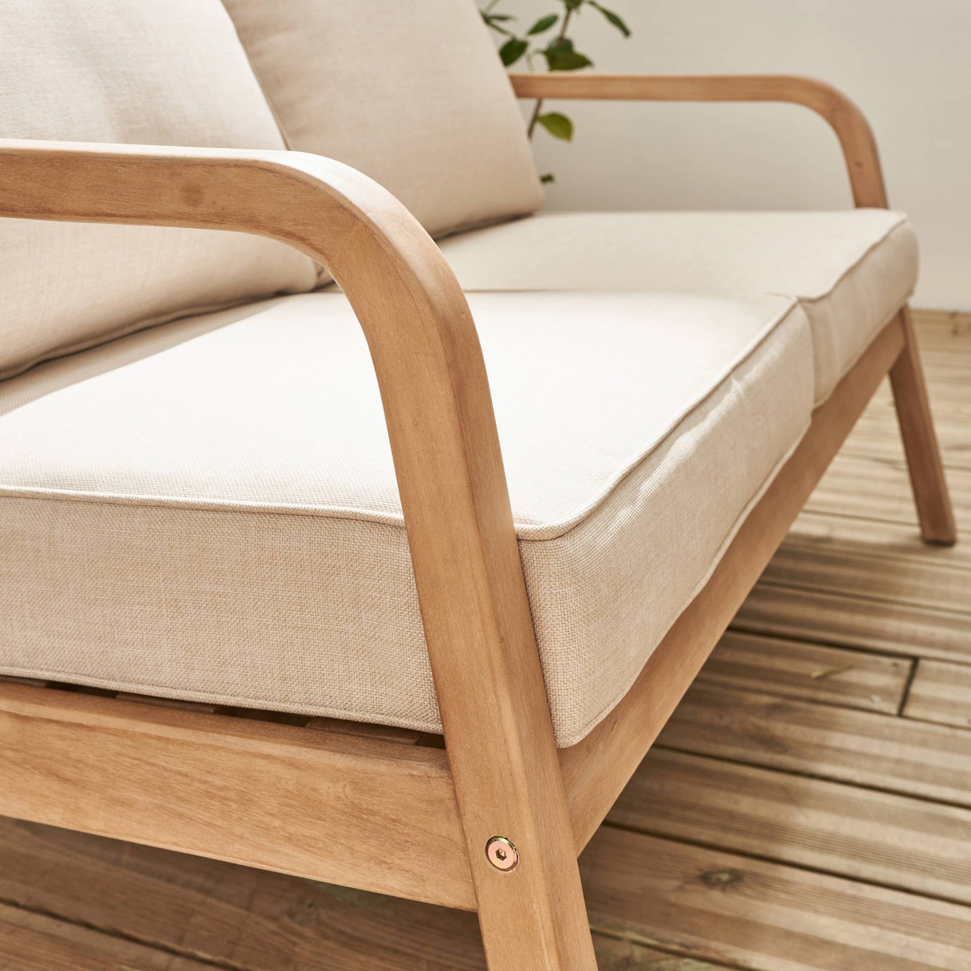 Mobili da giardino in legno di acacia, beige