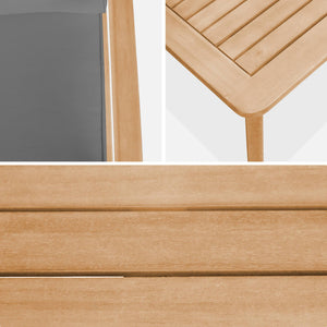 Mobili da giardino in legno di acacia, grigio