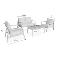 Mobili da giardino in legno di acacia, grigio